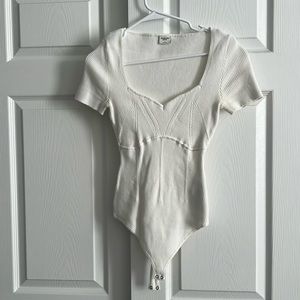 Abercrombie Corset Bodysuit White